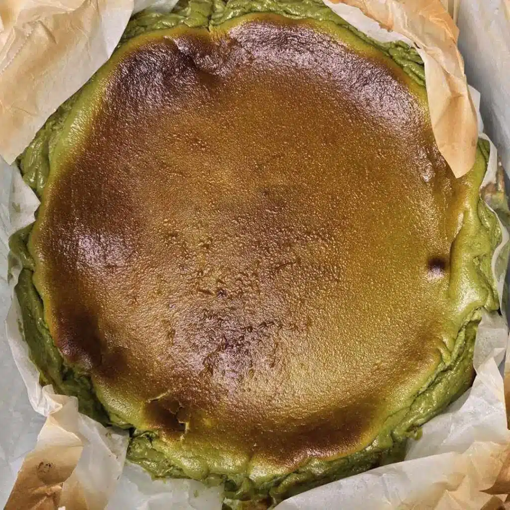 Matcha Basque Cheesecake - Indulge in Earthy Elegance