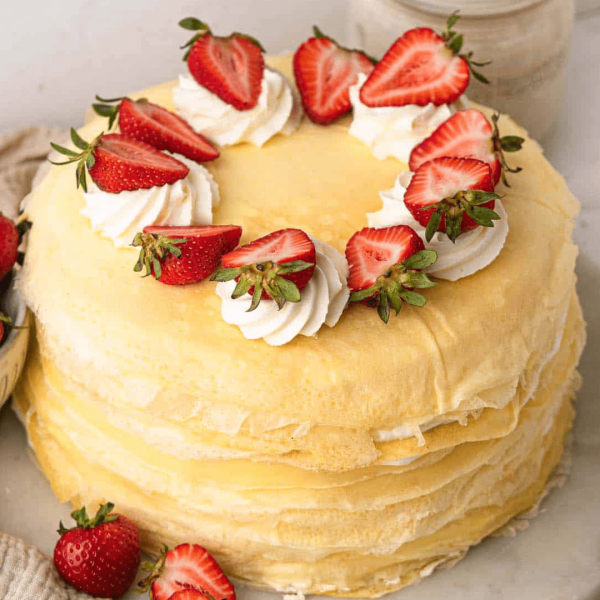 Strawberry Mille Crepe Cake From £85