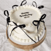 White Black Bow Lambeth Cake From £100