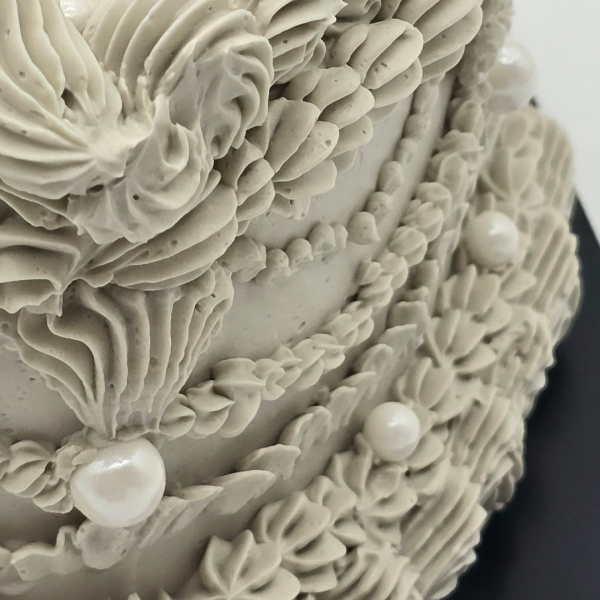 Grey Velour Heart Cake From £135