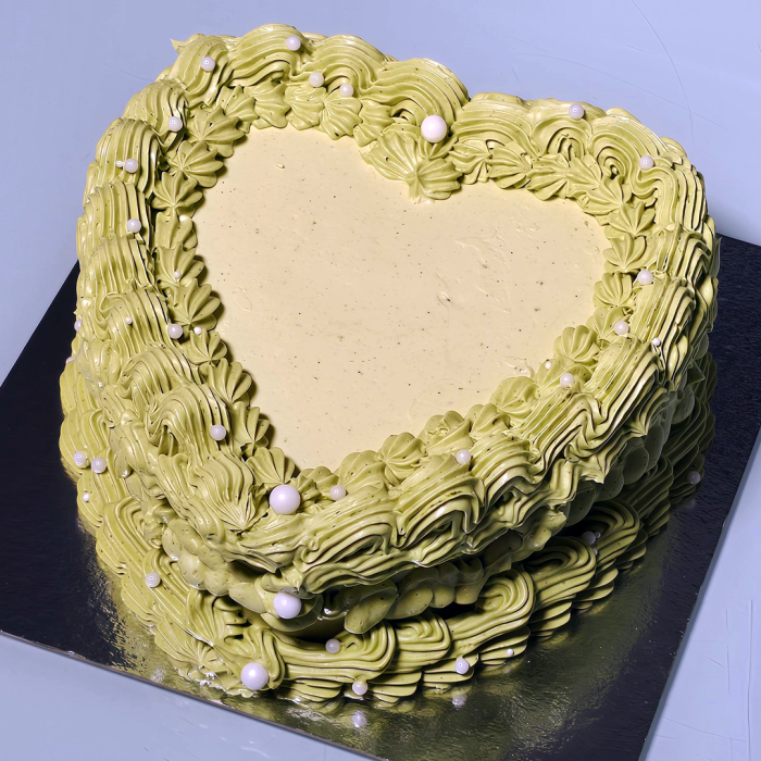 Matcha Lambeth Heart Cake From £185