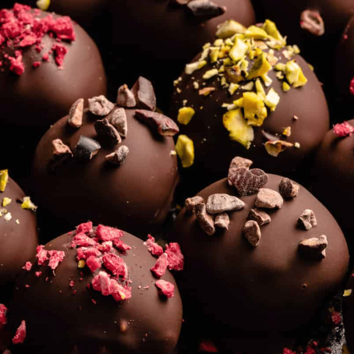 Raspberry Dark Chocolate Truffles From £55
