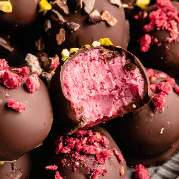 Raspberry Dark Chocolate Truffles From £55