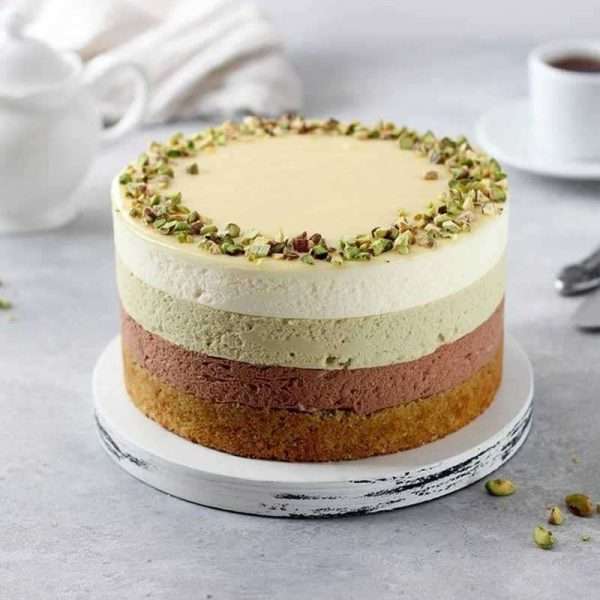 Pistachio Chocolate Mousse Cake