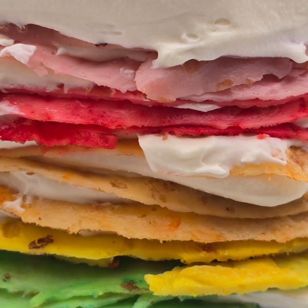 Rainbow Mille Crepe Cake From £95
