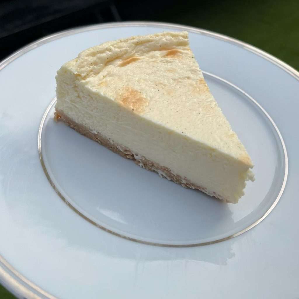 A slice of our New York Cheesecake from on set at the jay kelly Film on Netflix