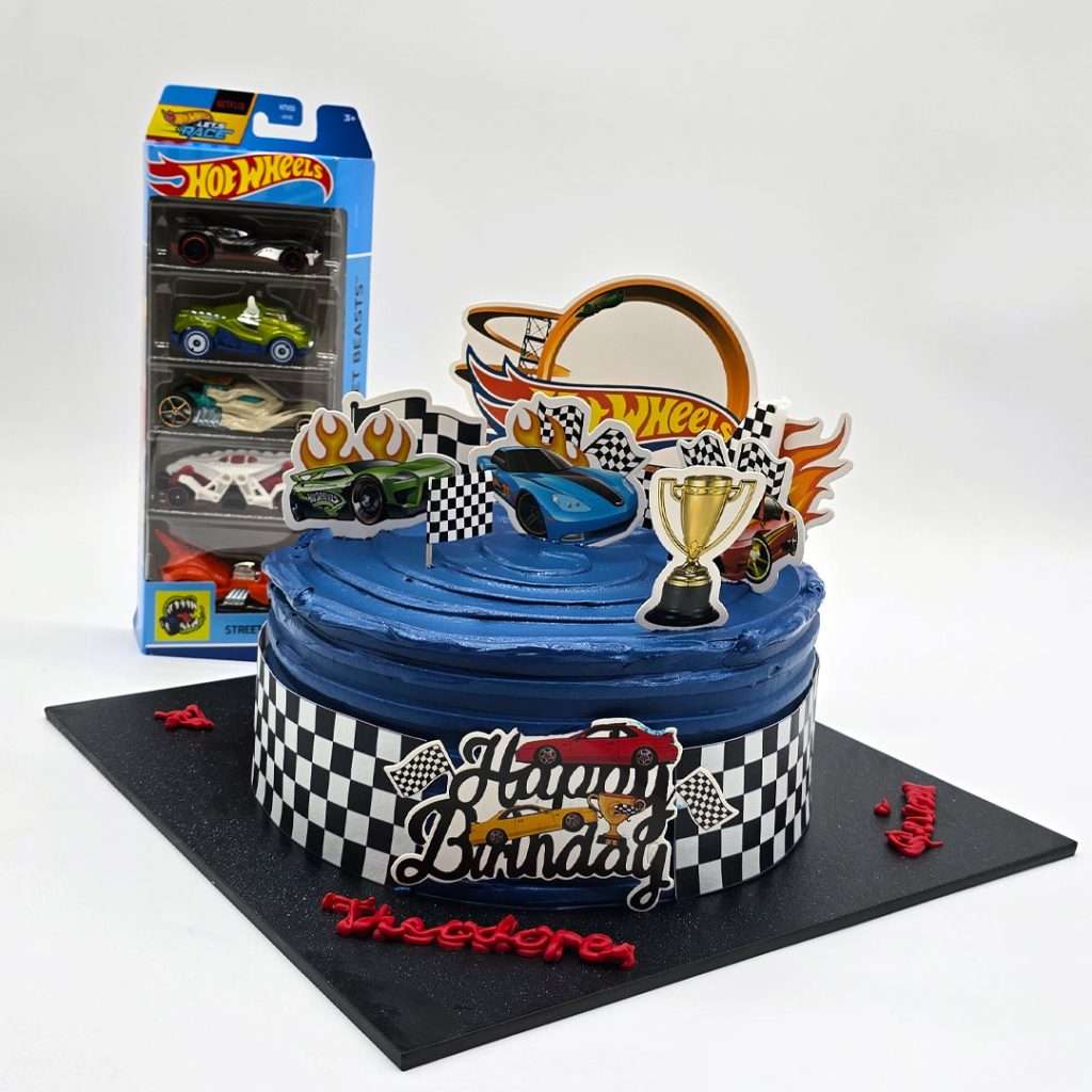 BESPOKE HOTWHEELS CAKE FOR A BIRTHDAY