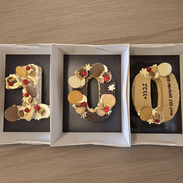 100 Year celebration cake for Mcvities 100 years of chocolate digestive