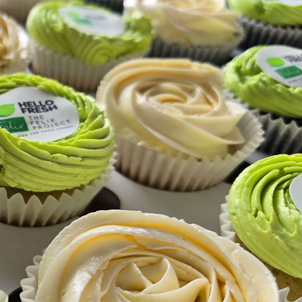Hello Fresh branded cupcakes