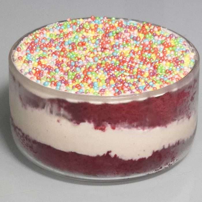Red Velvet Chiffon Dot Cake