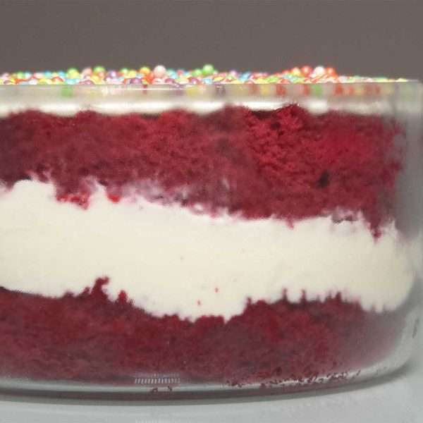 Red Velvet Chiffon Dot Cake 2 Red Velvet Chiffon Dot Cake